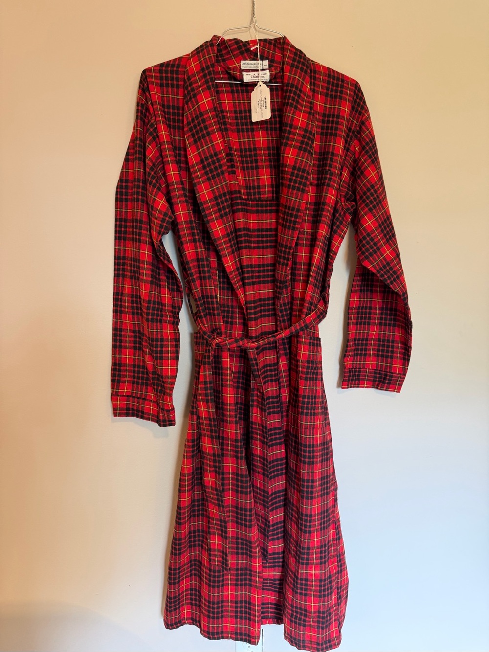 Jos. A. Bank Red and Black Plaid Robe